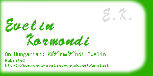 evelin kormondi business card